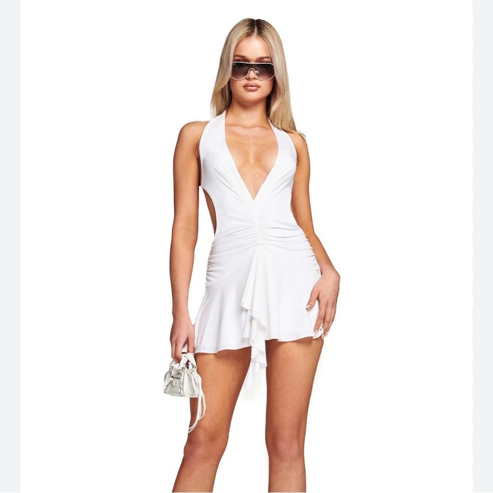 I.AM.GIA White Halter Orson Mini Dress